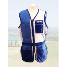 Chaleco STE Azul Royal /  Red Blanca / Piel Azul Royal