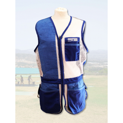 Chaleco STE Azul Royal /  Red Blanca / Piel Azul Royal