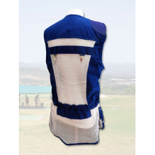 Chaleco STE Azul Royal /  Red Blanca / Piel Azul Royal