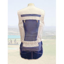 Chaleco STE Blanco /  Red Azul Royal / Piel Blanca