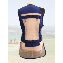 Chaleco STE Azul Royal / Red Blanca / Piel Negra