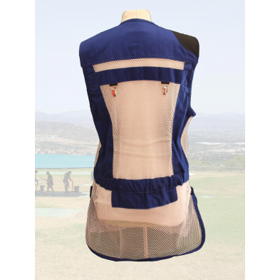 Chaleco STE Azul Royal / Red Blanca / Piel Negra