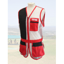 Chaleco STE Rojo / Red Blanca / Piel Negra