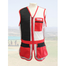 Chaleco STE Rojo / Red Blanca / Piel Negra